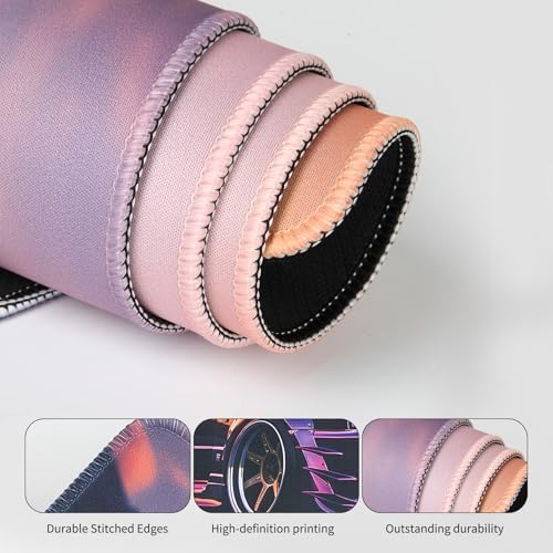 JDM Car R34 Large Mouse Pad Japanese Car Purple Sea Cool Desk Mat Computer Accessories Gaming Office Organizers Supplies Decor Essentials Keyboard Pads for Desk Rubber 30x60cm