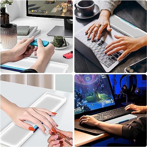 Acrylic Keyboard Wrist Rest Pro- TENKEYLESS 80% Keyboard- Mechanical Keyboards Ergonomic Palm Rest for Computer Keyboard,Anti-Slip Base,Wrist Pad for Laptop,Office & Home-Easy Typing,Black