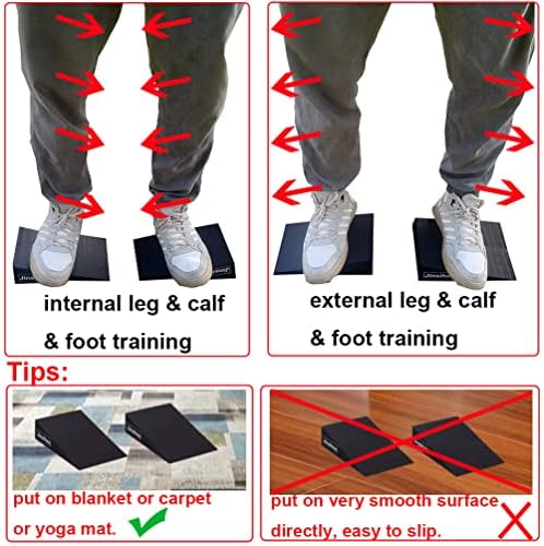 Squat Wedge Block Non-Slip Slant Board Calf Stretcher, 2pcs Ankle Knee Leg Stretcher, Heavy Duty Incline Ramp for Heel Elevated Squat, ATG Split Squat, deadlift, Lunge, Yoga, Pilates, Physical Therapy