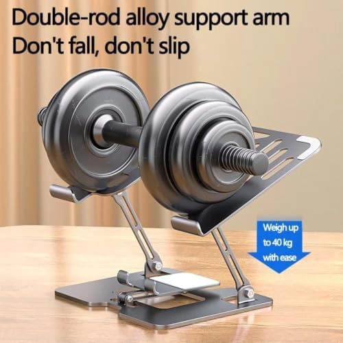 2-in-1 Foldable Laptop Tablet Stand Riser with Phone Holder