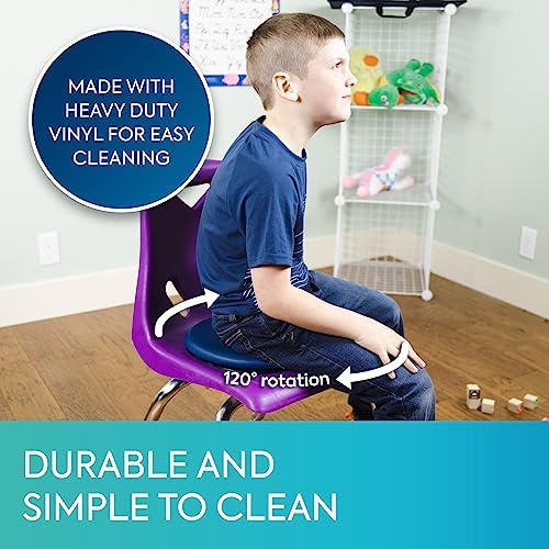 BouncyBand Sit & Twist Active Seat Cushion – 12” D Sensory Cushion for Kids Up to 300lbs – Sensory Tool Promotes Active Learning and Improves Focus and Productivity (Pack of 3)