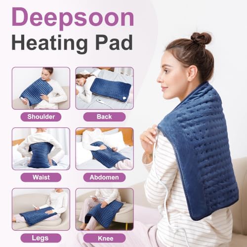 Heating Pad,Electric Heating Pads,Heating Pad for Back,DarkBlue,24x20 Inch