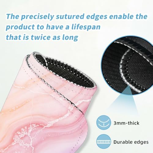 Small Mouse pad, with Edge-Sewn Design, extends Service Life by Twice, occupying the Optimal Size for the Mouse and Wrist Position. (Marble)