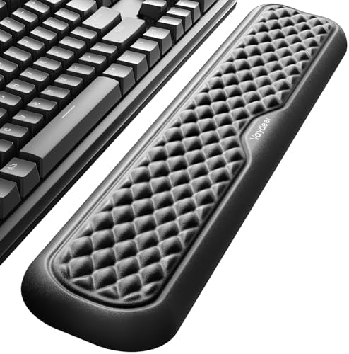Vaydeer Keyboard Wrist Rest, Large Wrist Support Pad, Memory Foam Hand Rest for Desk, Ergonomic Computer Cushion Soft Laptop Typing, Office Gaming Palm Arm Carpal Tunnel Pain Relief(17.32inch, Black)