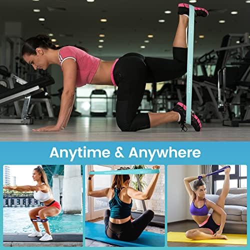 WIKDAY Exercise Resistance Bands with Handles for Working Out Workout Bands Set with Door Anchor for Physical Therapy, Yoga, Pilates
