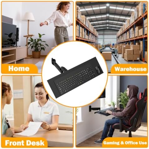 Adjustable Wall-Mounted Keyboard Tray with Spring Arm
