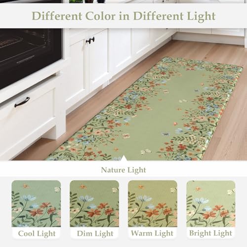 KIMODE Kitchen Mats for Floor Anti Fatigue,Farmhouse Kitchen Rugs Sets of 2