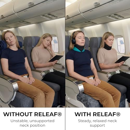 Caldera International - Releaf® Neck Rest – Soft Neck Brace for Neck Pain and Support, Comfortable Neck Brace for Sleeping, Cervical Collar Neck Support Brace for Travel, Reading - Large, Green