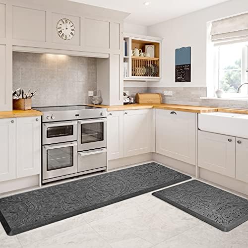KMAT 2PCS Kitchen Mat Cushioned Anti-Fatigue Comfort Standing Mat Rug