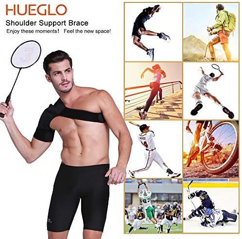 HUEGLO Shoulder Brace Men&Women Rotator Cuff Support for Pain Relief,Left