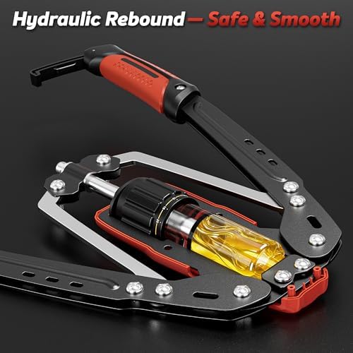 Hydraulic Twister Arm Trainer, 10-Level Adjustable 22-440lbs Resistance, Chest Expander with Cylinder Protective Cover & PU Handle, Home Gym Equipment for Arm Chest Shoulder Strength Training