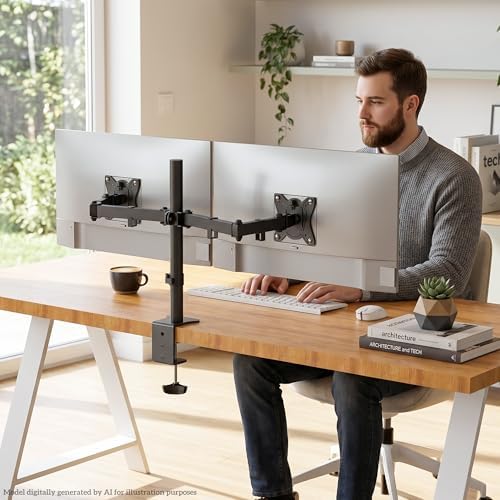 GRIFEMA Monitor Mount for 13-32 in, Dual Monitor Arm, Up to 19.8 Lbs Each