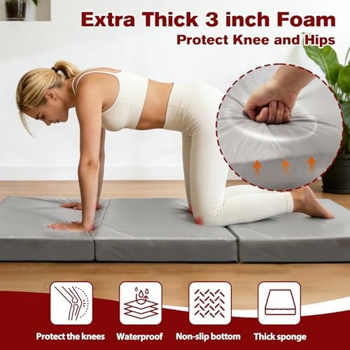 3 Inch Thick Yoga Mat 72 * 32 * 3 inch Extra Thick Exercise Mats Non-Slip Workout Mat for Pilates, Fitness, Gym, Stretching