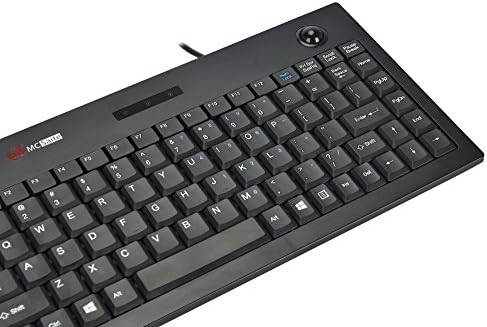 MCSaite MC-9712 Wired Trackball Keypad - Keyboard and Roll Mouse Combo - 11.8x7.5x1.4 Inches - for PC Laptop Notebook Desktop - US English Layout - Black