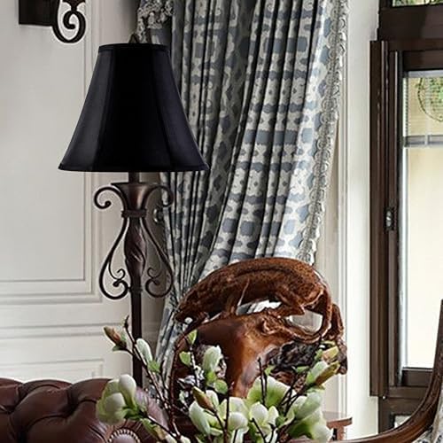 GO&SO Black Bell Lamp Shade, Medium, 6" Top x 13" Bottom x 9.8" High