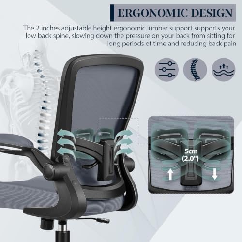 FelixKing Office Chair, Ergonomic Comfy Desk Chair with Flip-up Armrests