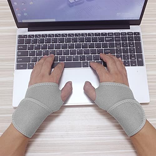 YUNYILAN Wrist Brace Wrist Wraps for Carpal Tunnel 2 Pack Wrist Brace Compression Straps Hand Support, Adjustable Wrist Support for Arthritis and Tendinitis, Joint Pain Relief (Gray)