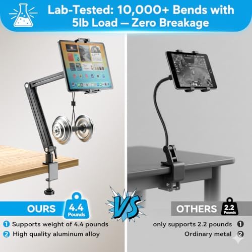 Portable Monitor Arm Mount Holder Screen Stand 18.5" 360° Rotating Base