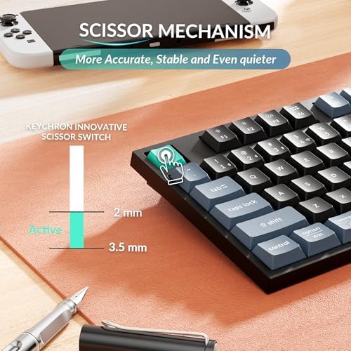 Keychron B36 Full-Size Wireless Keyboard with Numeric Keypad, Black