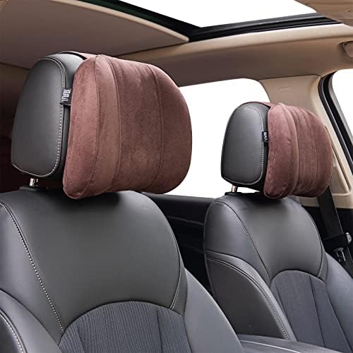 Car Headrest Pillow –Premium Memory Foam Ergonomic Car Pillow for Head Support & Comfort, Soft Washable Cover, Ideal for Long Drives and Travel