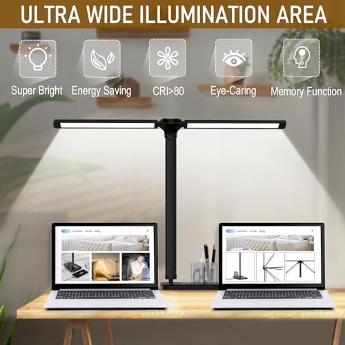 Dimmable LED Desk Lamp with USB Charging Port Bright 50 Lighting Modes