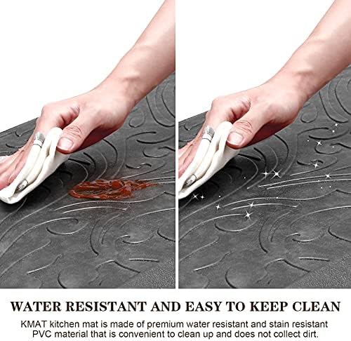 KMAT 2PCS Kitchen Mat Cushioned Anti-Fatigue Comfort Standing Mat Rug