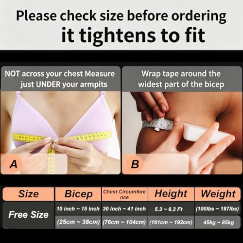 Shoulder Brace for Men & Women, Adjustable Compression Sleeve, (Black)