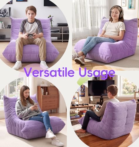 Hobestluk Medium Bean Bag Chairs Lounge Floor Chair BeanBag Couch Togo Sofa