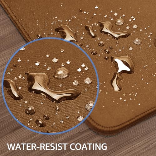 KTRIO Large Gaming Mouse Pad, Desk Mat, 31.5 x 15.7 in, Coffee Brown, XXL