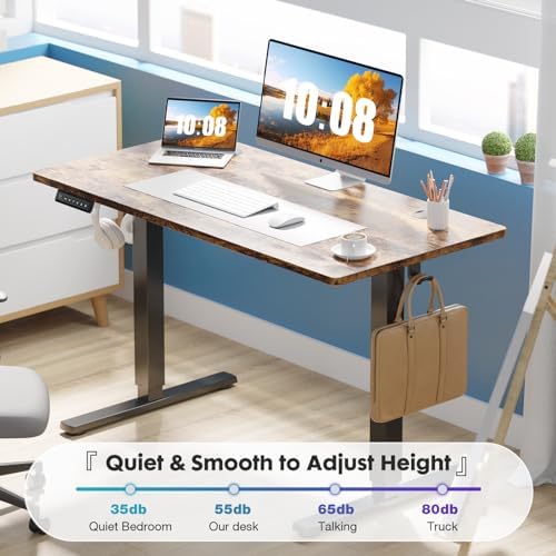 DUMOS 41.5 Inch Electric Standing Desk, Adjustable Height, Memory Desk