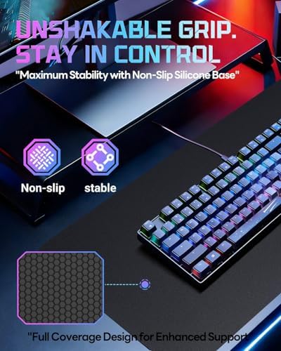 XXL Glass Gaming Mouse Pad, 38.5 × 16.5 Inch Extended Desk Mat, Black