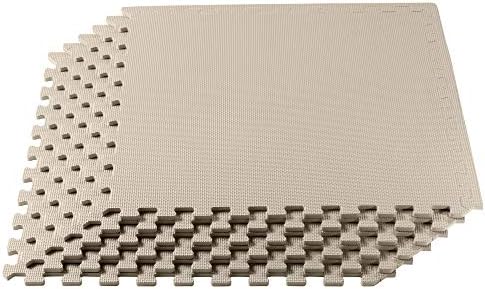 We Sell Mats 3/8" Thick Multipurpose EVA Foam Exercise Floor Mat, Interlocking Tiles, Anti-Fatigue for Home or Gym