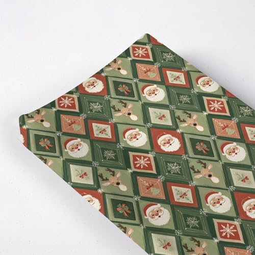 Christmas Theme Deer Snowflakes Winter Holiday Pattern Baby Changing Pad Cover, Unisex Christmas Nursery Diaper Changing Table Pad Mat Sheet for Boys Girls-16x32