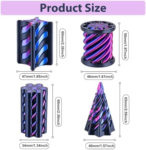 4-Pack Impossible Cone Fidget Toys, 3D Printed Passthrough Set