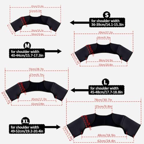 Double Shoulder Brace,Concealed Double Shoulder Brace for Sports Lovers,Comfortable and Breathable Shoulders Braces for Chronic Tendinitis Pain Relief,Outdoor Sports,Sleeping,Running (Large)