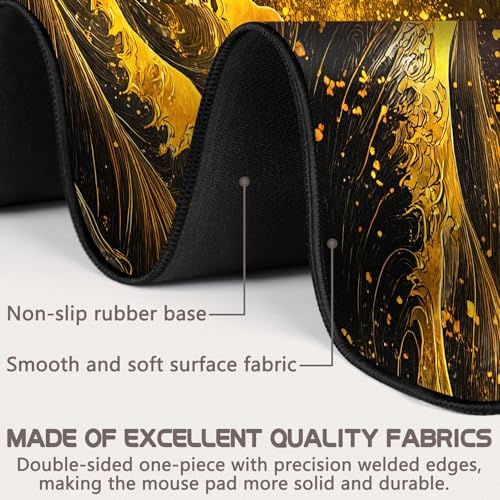 Mouse Pad Gaming - Desk Mat for Keyboard and Mouse - Large Mouse Pads for Desk, Gaming Mousepad with Non-Slip Base, Desks Pad (31.5" X 11.8") for Game, Office and Home