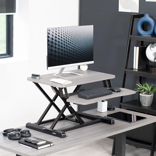 VIVO Dark Gray 26 inch Standing Desk Converter, DESK-V026KG