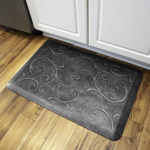 WellnessMats Bella Collection Anti-Fatigue Floor Mat, Polyurethane - Ergonomic Support Pad for Home, Kitchen, Garage, Office Standing Desk - Water Resistant - Made in USA