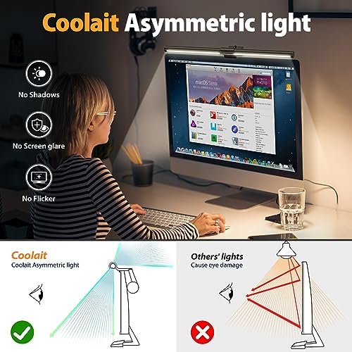 Monitor Light Bar Eye-Care Computer Monitor Lamp with Auto-Dimming