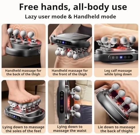 16-Head Deep Tissue Massage Gun, 20-Speed 9-Mode Percussion Massager