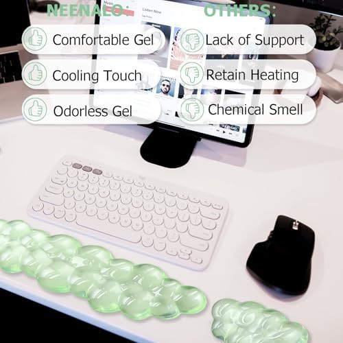 Gel Cloud Wrist Rest Keyboard, Ergonomic Keyboard Wrist Rest, Green