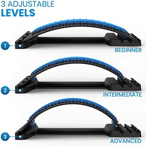 Everlasting Comfort Back Stretcher for Lower Back Pain & Memory Foam Seat Cushion Bundle - Adjustable Back Stretching Device for Spine Decompression - Office Chair Cushion Enhances Posture, Support