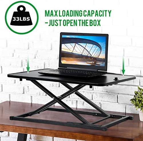 Standing Desk Height Adjustable 29 inch Computer Workstation Stand Up Desks Sit Stand Converter Desktop Riser Table for Laptop & Computer Monitors