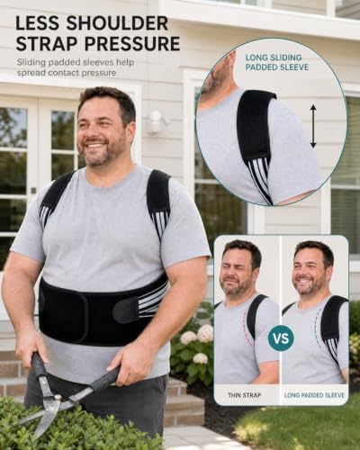 Men's Plus Size Posture Corrector 5XL, Full Back Support for Home Use