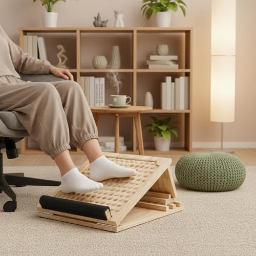 Leg Exercise Board Adjustable Wooden Incline Calf Stretcher Multi Angle Foot for Warm Ups Suitable for