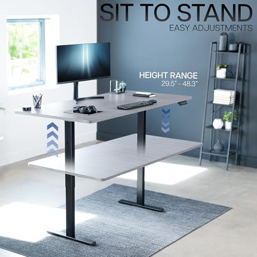 VIVO Dark Gray 71 x 36 in Standing Desk, DESK-KIT-E2B7G-36