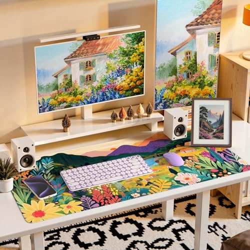 iCasso Large Gaming Mouse Pad 35"x16",Waterproof Desk Mat,Oil Painting