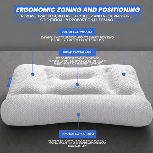Dr. Pillow Relaxor Ergonomic Neck Support Pillow for Side & Back Sleepers