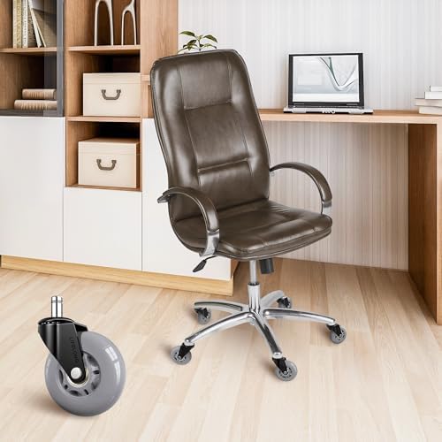 Lifelong Office Chair Wheels Replacement, Heavy Duty, Grey, 5-Pack Fits 98%