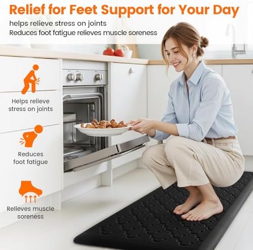 4/5 Inch Thick Anti-Fatigue Kitchen Mat Comfort Standing Floor Mat for Home